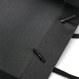 Personalized Printed Cardboard Bags With Handles , Black Paper Carrier Bags supplier