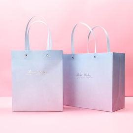 Beautiful Custom Printed Gift Bags Smooth Customized Logo With Flat Handle supplier