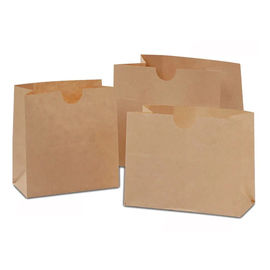 Brown Paper Food Bags / Kraft Paper Snack Sacks Gusseted Type Grease Resistant supplier