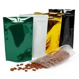 Plastic Reusable Food Bags , Glossy Stand Up Pouches Various Color Available supplier