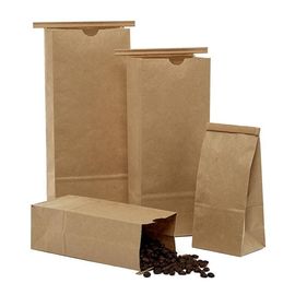 Eco Friendly Food Bags Customized Logo With Biodegradable Liner / Tin Tie Opening supplier