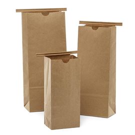 Eco Friendly Food Bags Customized Logo With Biodegradable Liner / Tin Tie Opening supplier