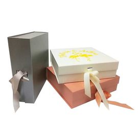 Ribbon Custom Printed Boxes Paperboard Full Color Printing Customized Logo supplier