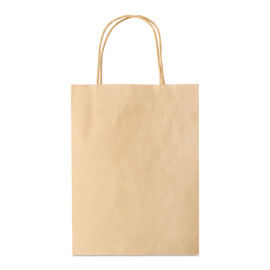 Flat Bottom Personalized Brown Paper Bags With Paper Twisted Cord Handle supplier
