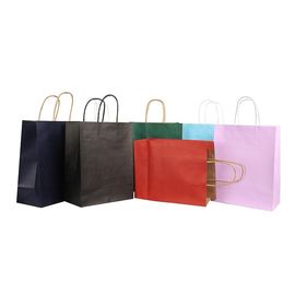 Fashionable Kraft Paper Bags Size 21 * 11 * 27cm Various Color Available supplier