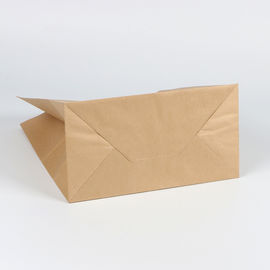 Food Grade Kraft Paper Bags Disposable Custom Printed Strengthen Firmly Handle supplier