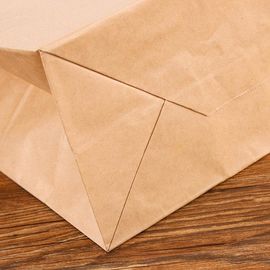 Custom Printed Kraft Paper Bags Environmentally Friendly Flat Hand Rope supplier
