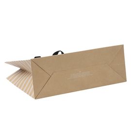 250gsm Brown Paper Shopping Bags , Commercial Paper Bags Clear Crease supplier