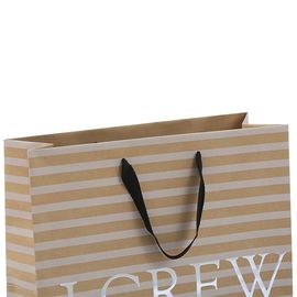 250gsm Brown Paper Shopping Bags , Commercial Paper Bags Clear Crease supplier