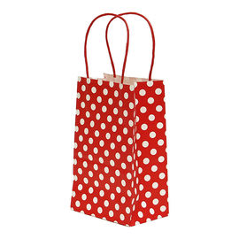 Grid Pattern Custom Printed Carrier Bags , Brown Paper Gift Bags Size 16 X 8 X 22 Cm supplier
