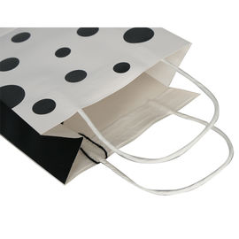 Dot Design Personalized Paper Shopping Bags , Promotional Paper Bags Offset Printing supplier