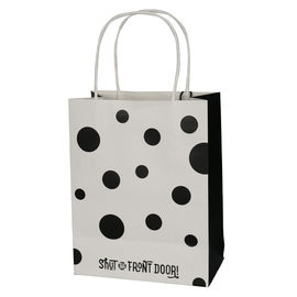 Dot Design Personalized Paper Shopping Bags , Promotional Paper Bags Offset Printing supplier