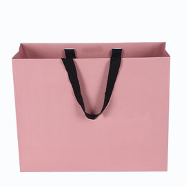 Pink Color Cardboard Bag Laminated Printed Luxury For Shopping / Gift supplier