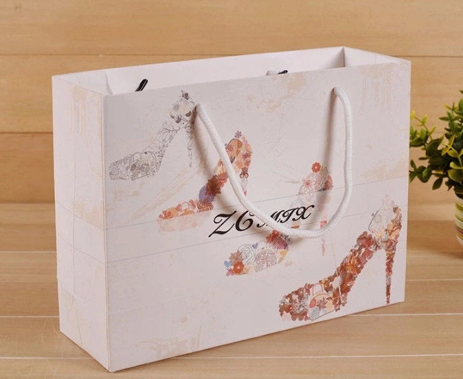 Degradable Paper Shopping Bags Any Color Available For Grocery / Food Packaging supplier