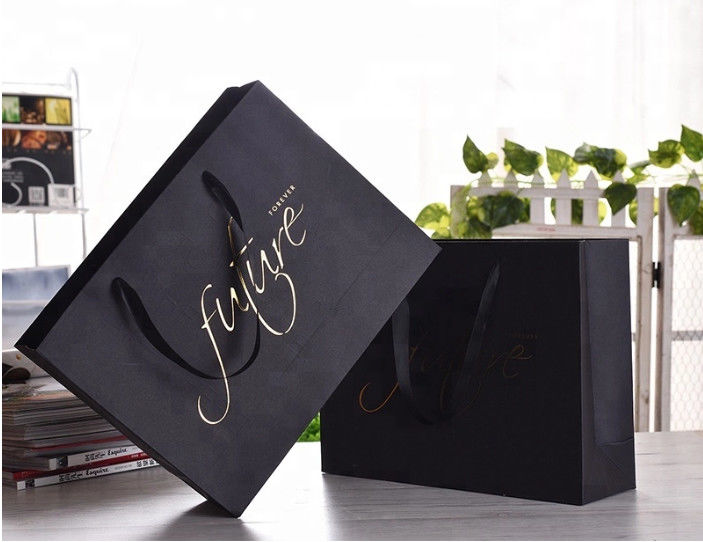 UV Printing Custom Size Paper Bags , Commercial Paper Bags For Company Promotion supplier