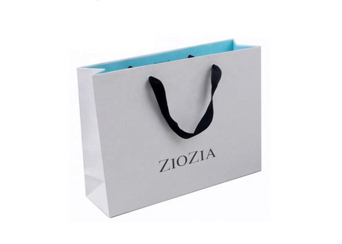 Biodegradable Plain White Carrier Bags Non Toxic With Inner Other Color Design supplier