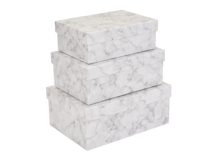 Modern Luxury Marble Gift Box , 4C Printing Cardboard Gift Boxes Recyclable supplier