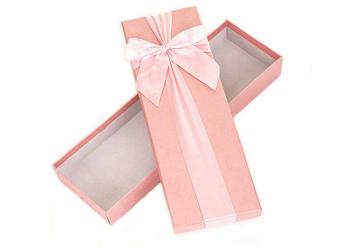 Customized Color Paper Gift Packaging Box Size 34 * 11 * 5cm For Flower supplier