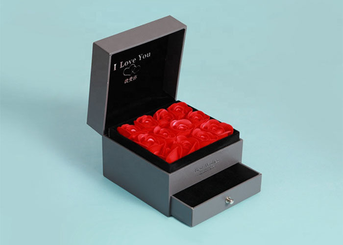 2 Layerd Luxury Gift Packaging Boxes Grey Color Stylish Paperboard Material supplier