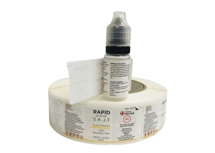 Anti - Counterfeit Double Layer Labels , Custom Adhesive Stickers White Color supplier