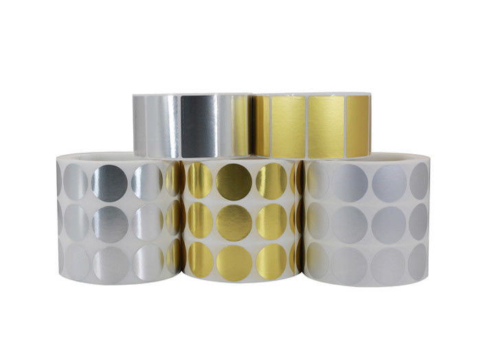 Heat Resistant Custom Adhesive Labels Gold / Silver Foil Material Any Shape Available supplier