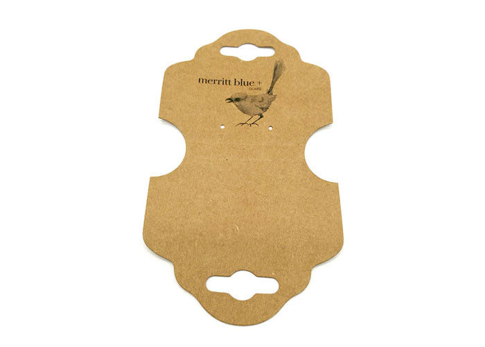 Folded Personalized Hang Tags , Custom Printed Swing Tags For Earring supplier