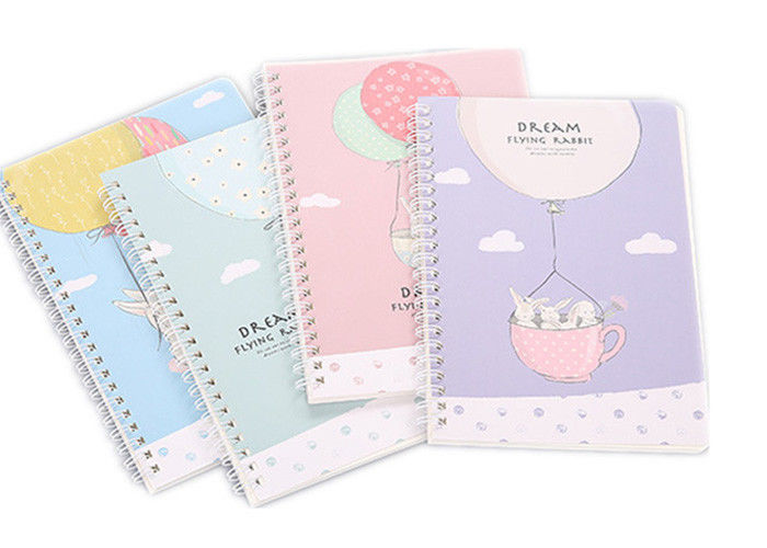 Cute Cover Custom Printed Notebooks Double Coil Binding Round Corner Design supplier