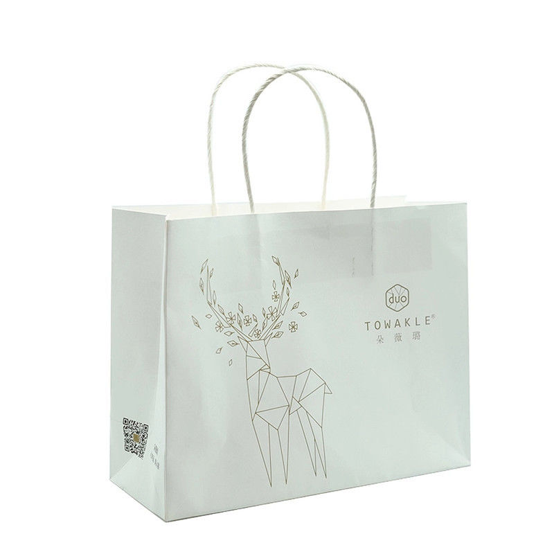 Recyclable Personalized Paper Gift Bags , Bespoke Paper Bags For Packaging supplier