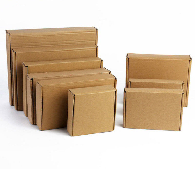 Kraft Paper Brown Carton Box , Custom Corrugated Boxes Thickness 0.23mm supplier