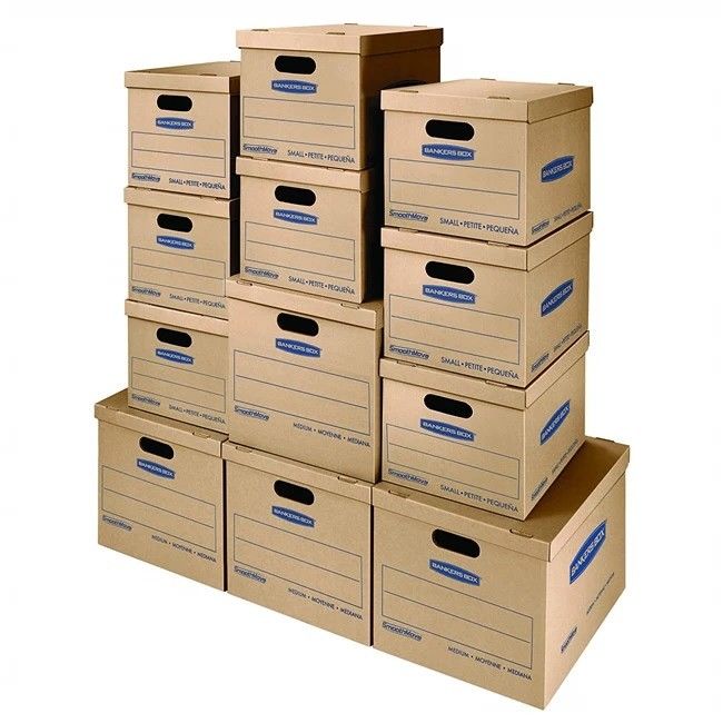 Classic Moving Boxes Tape Free Assembly Easy Carry Handles Paper Box supplier