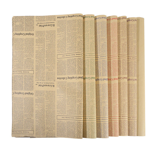 Degradable Wrapping Paper Size 50 * 70cm Unbleached Kraft Paper Material supplier