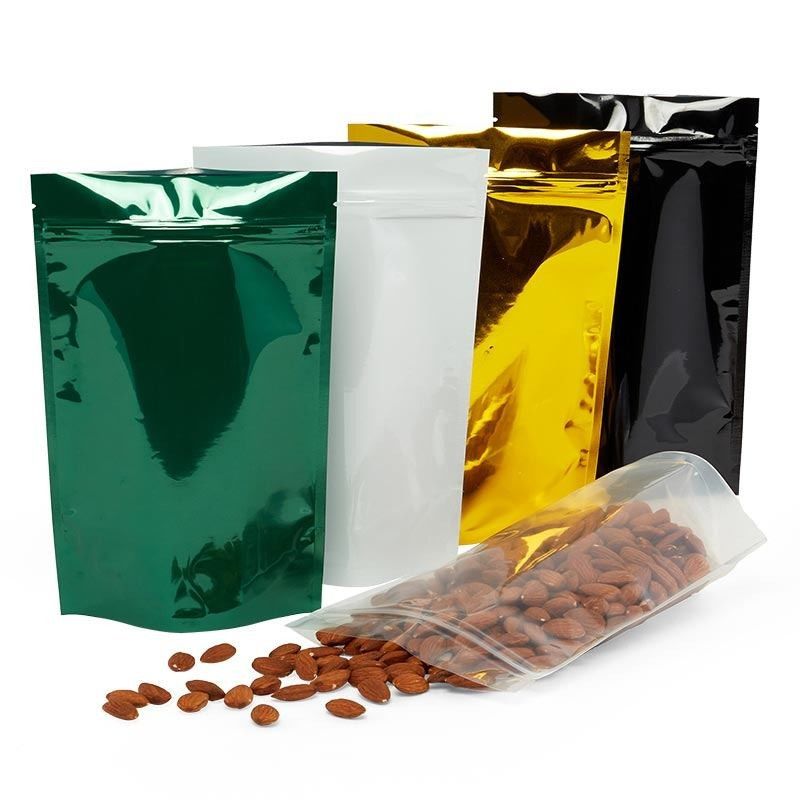 Plastic Reusable Food Bags , Glossy Stand Up Pouches Various Color Available supplier