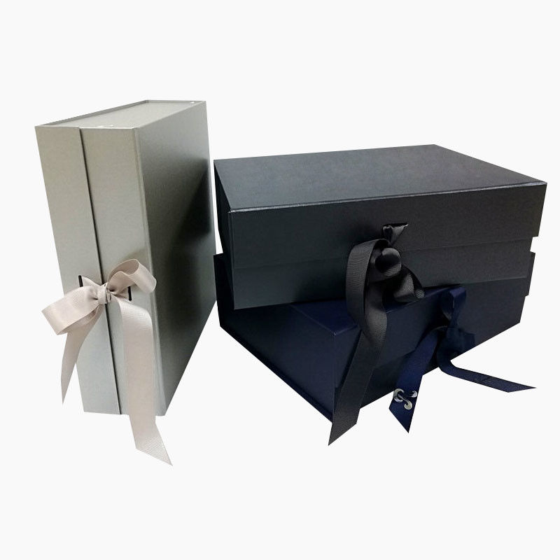Ribbon Custom Printed Boxes Paperboard Full Color Printing Customized Logo supplier
