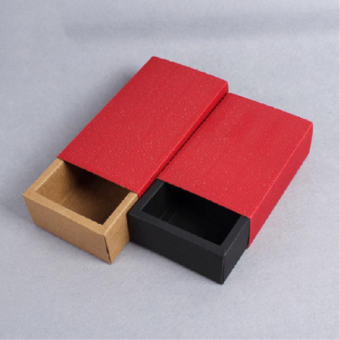 Drawer Style Custom Printed Boxes Durable 350g Brown Kraft Paper Material